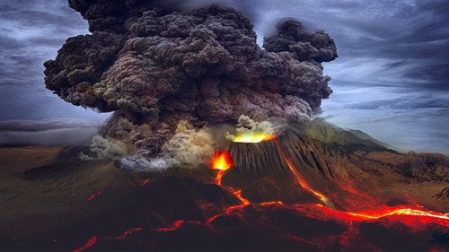 Réunion le volcan rouge